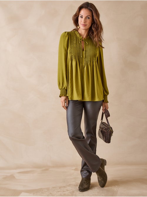 Blouse satin à plis nervurés - DAXON - Kiabi