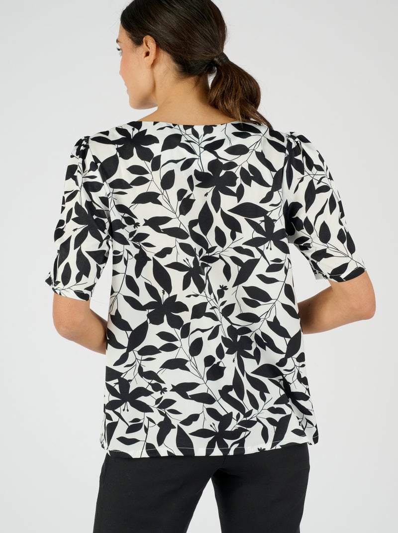 Blouse satinée - Damart Blanc - Kiabi