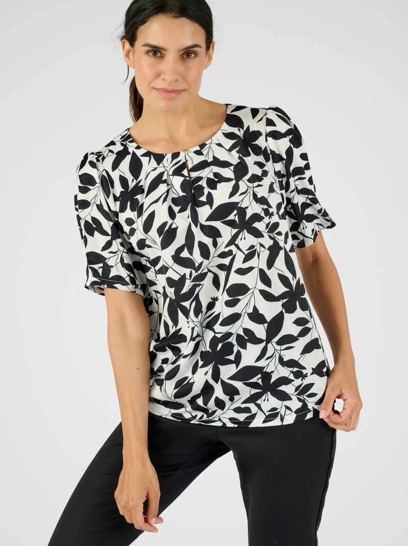 Blouse satinée - Damart Blanc - Kiabi