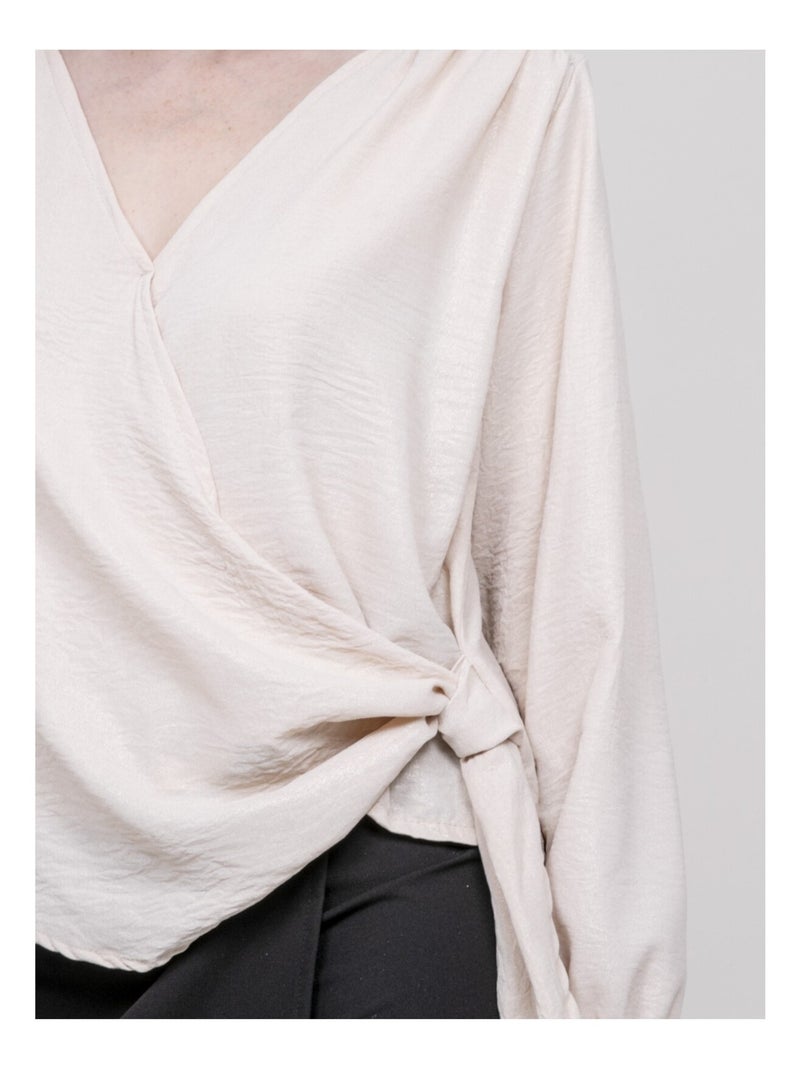 Blouse satinée ONESTA Ecru - Kiabi