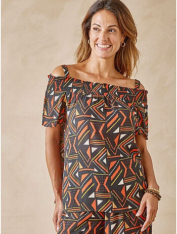 Blouse smockée en crêpe - DAXON