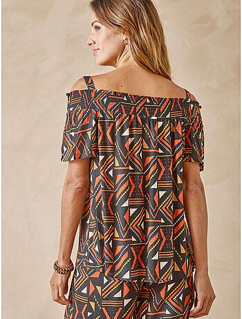 Blouse smockée en crêpe - DAXON