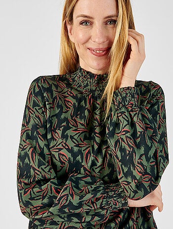 Blouse smockée pure viscose - damart
