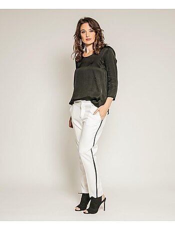 Blouse soyeuse manches 3/4 OLGA