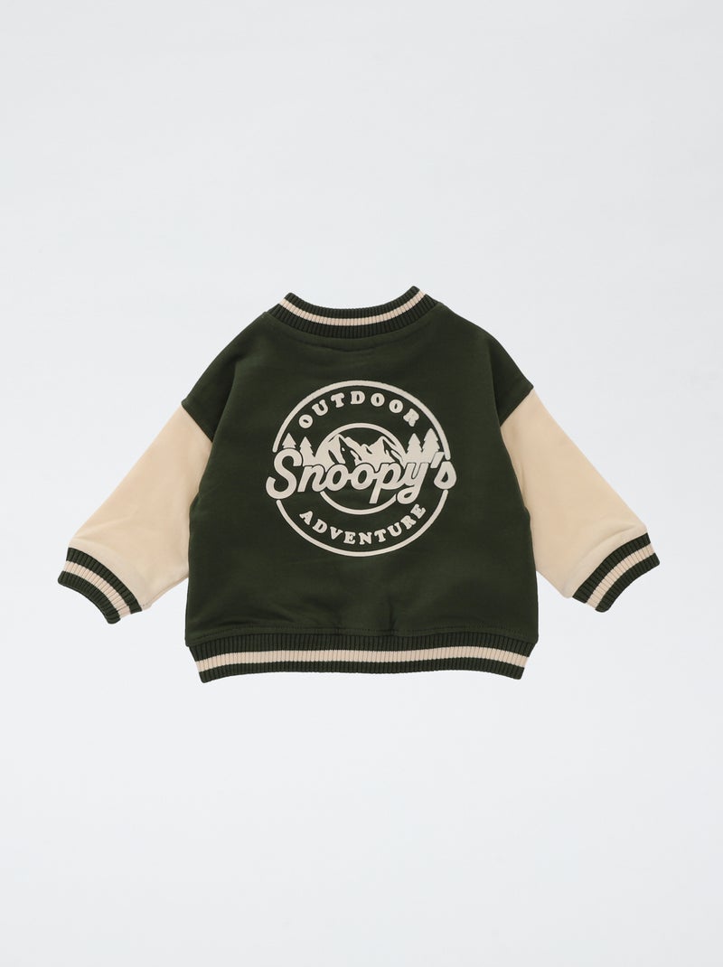 Blouse style campus 'Snoopy' Vert - Kiabi