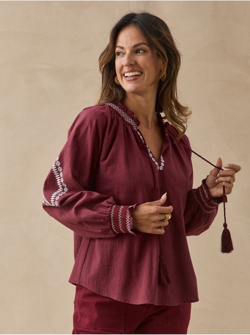 Blouse style folk - daxon - Kiabi Blouse style folk - daxon - Kiabi