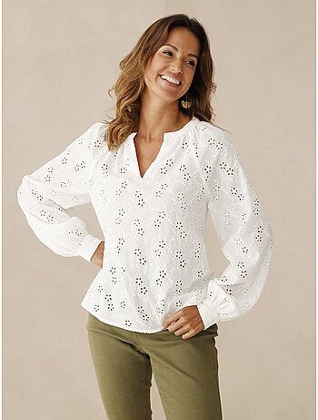 Blouse style vareuse broderie anglaise - DAXON
