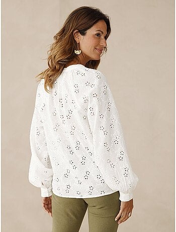 Blouse style vareuse broderie anglaise - DAXON