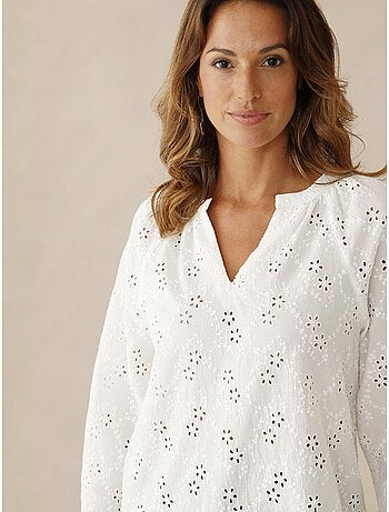 Blouse style vareuse broderie anglaise - DAXON