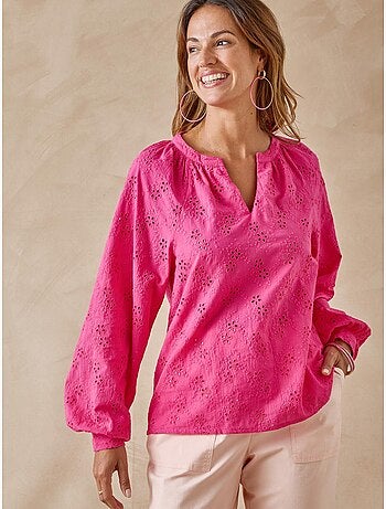 Blouse style vareuse broderie anglaise - DAXON
