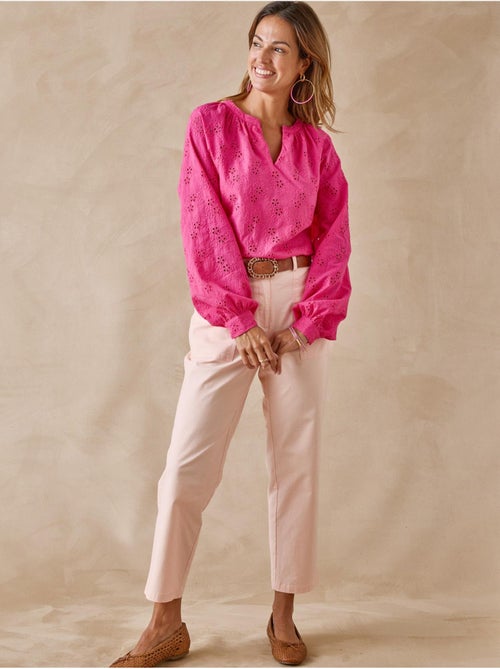 Blouse style vareuse broderie anglaise - DAXON - Kiabi