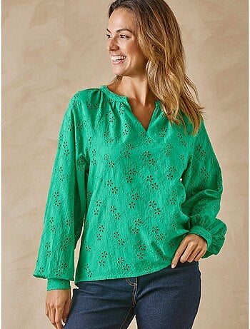 Blouse style vareuse broderie anglaise - DAXON