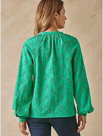 Blouse style vareuse broderie anglaise - DAXON