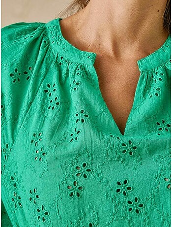 Blouse style vareuse broderie anglaise - DAXON