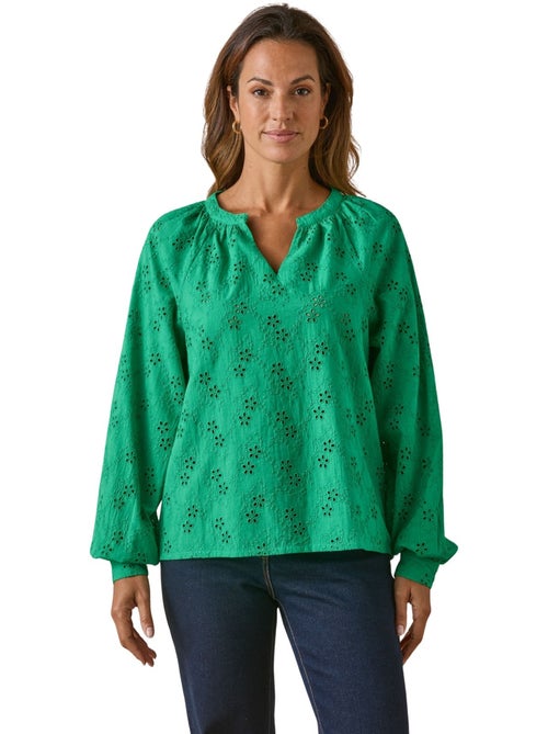 Blouse style vareuse broderie anglaise - DAXON - Kiabi