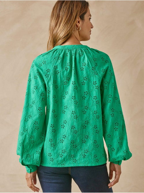 Blouse style vareuse broderie anglaise - DAXON - Kiabi