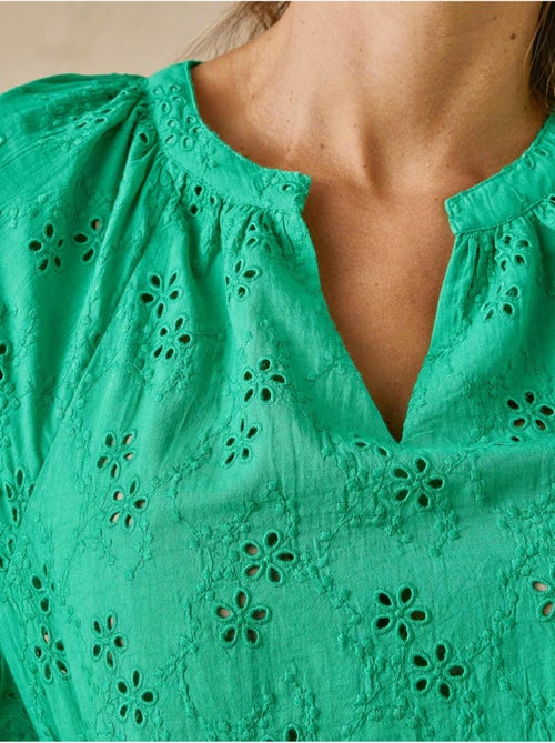 Blouse style vareuse broderie anglaise - DAXON - Kiabi