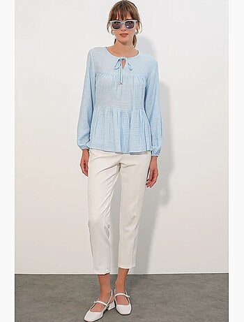 Blouse texturée à nouer devant bdart