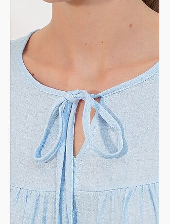Blouse texturée à nouer devant bdart