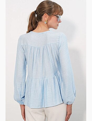 Blouse texturée à nouer devant bdart