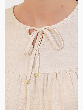 Blouse texturée à nouer devant bdart