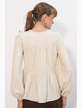 Blouse texturée à nouer devant bdart