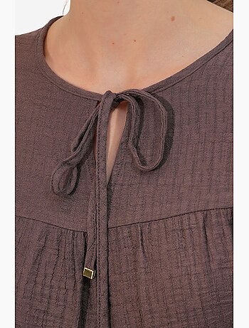 Blouse texturée à nouer devant bdart