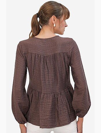 Blouse texturée à nouer devant bdart