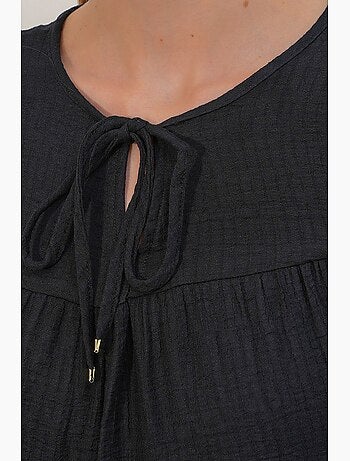 Blouse texturée à nouer devant bdart