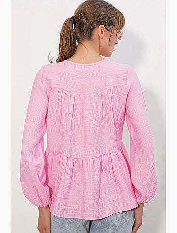 Blouse texturée à nouer devant bdart