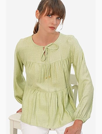 Blouse texturée à nouer devant bdart