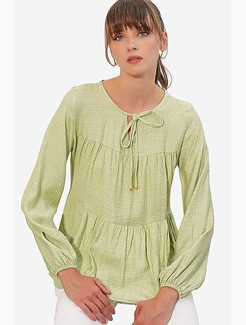 Blouse texturée à nouer devant bdart