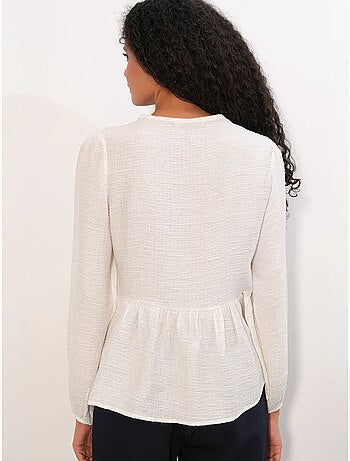 Blouse tissée à volants avec lien bdart