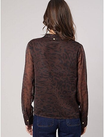 Blouse transparente imprimée femme 'deeluxe'