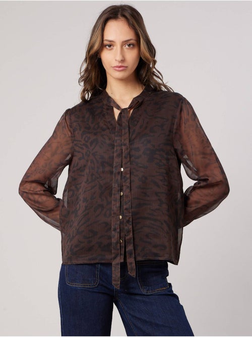 Blouse transparente imprimée femme 'deeluxe' - Kiabi Blouse transparente imprimée femme 'deeluxe' - Kiabi