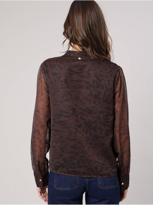 Blouse transparente imprimée femme 'deeluxe' - Kiabi Blouse transparente imprimée femme 'deeluxe' - Kiabi