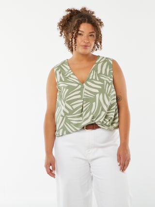 Blouse uni avec couture fantaisie au col