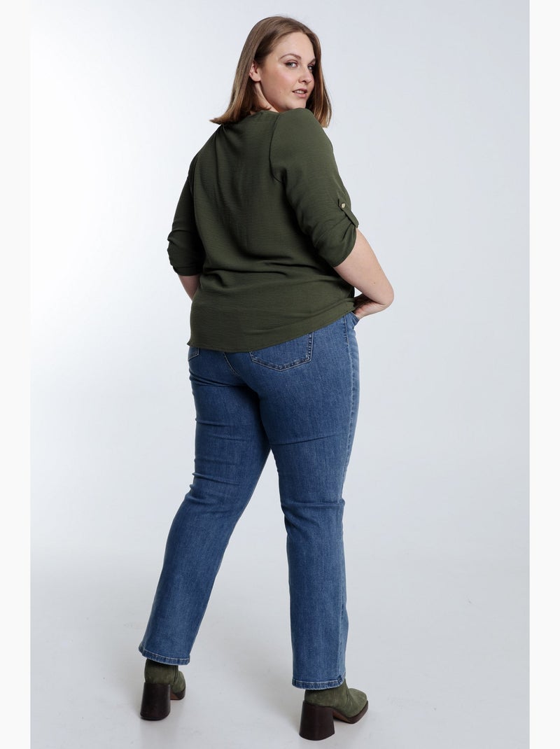 Blouse unie PAPRIKA Bleu marine - Kiabi