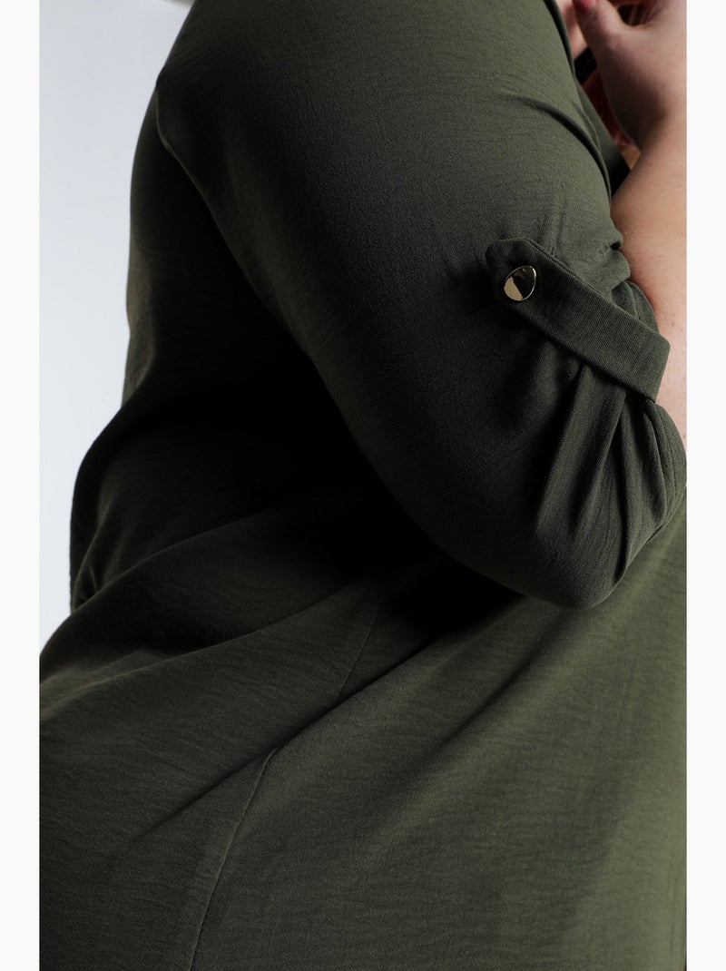 Blouse unie PAPRIKA Bleu marine - Kiabi