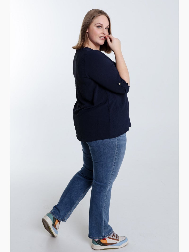 Blouse unie PAPRIKA Kaki - Kiabi