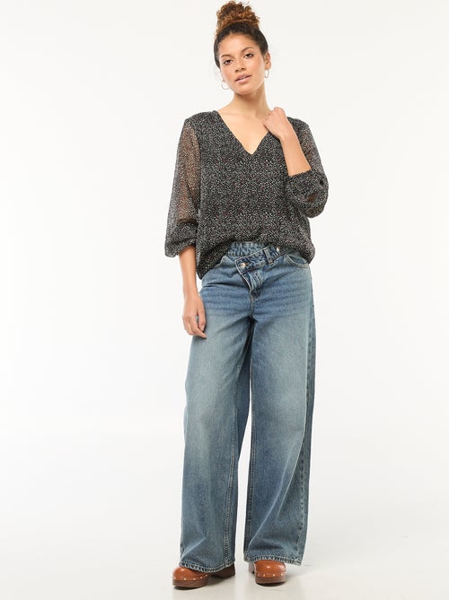 Blouse voile imprimé 'JDY' - Kiabi