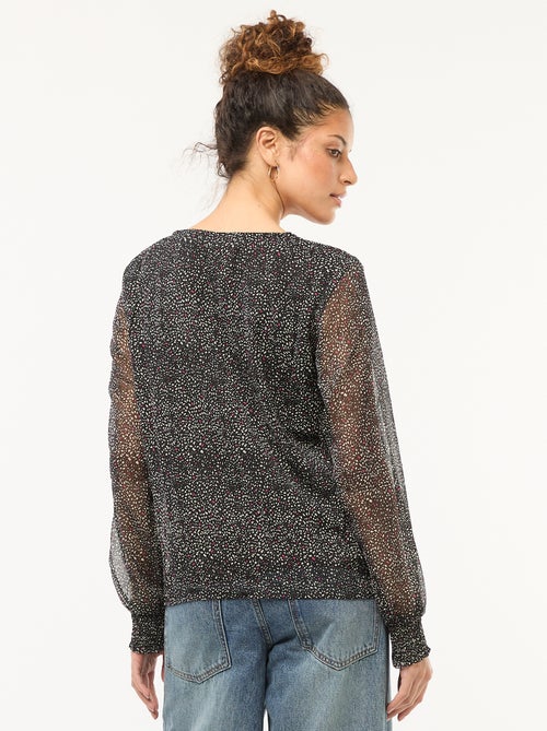 Blouse voile imprimé 'JDY' - Kiabi