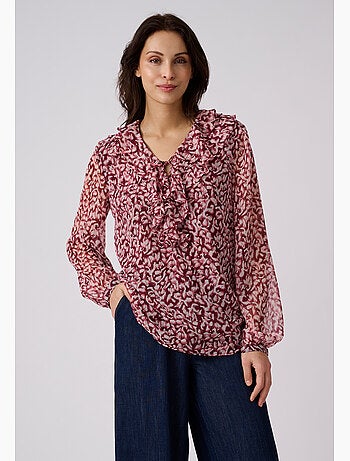 Blouse voile imprimé tachiste - damart