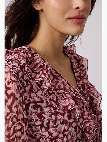 Blouse voile imprimé tachiste - damart