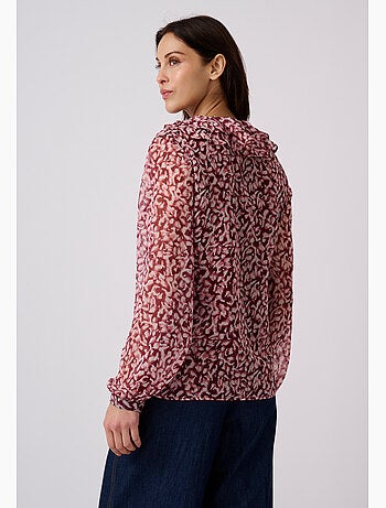 Blouse voile imprimé tachiste - damart
