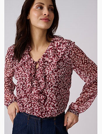 Blouse voile imprimé tachiste - damart