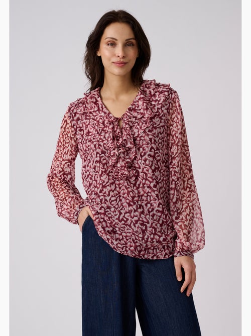 Blouse voile imprimé tachiste - damart - Kiabi