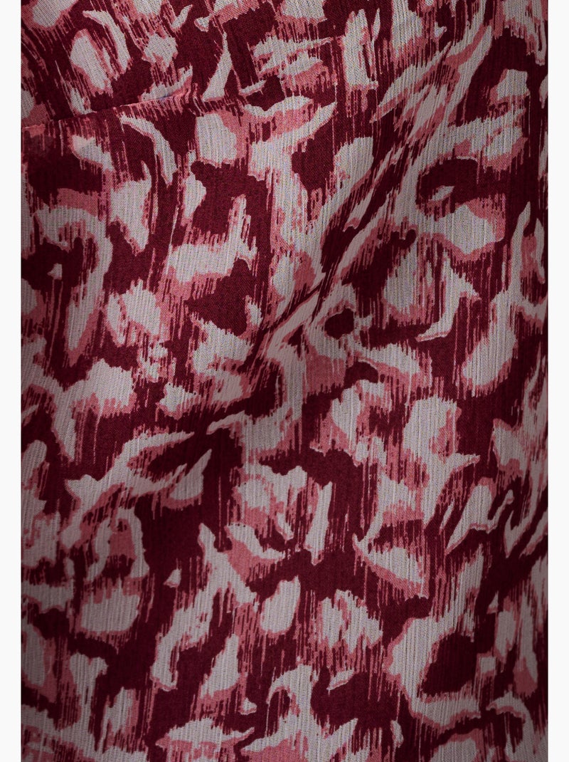 Blouse voile imprimé tachiste - damart Rouge - Kiabi