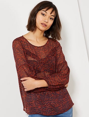 Blouse voile imprimée - Kiabi