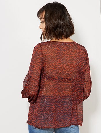 Blouse voile imprimée - Kiabi